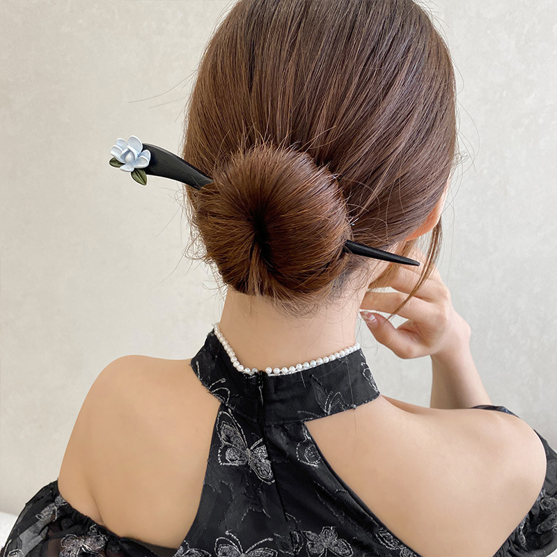 Wooden Hairpin New Chinese Style Women's Antique Hair Clasp Simple Modern Wooden Hair Clasp Cheongsam Hanfu Updo Hair Clasp Hair Accessories Headdress