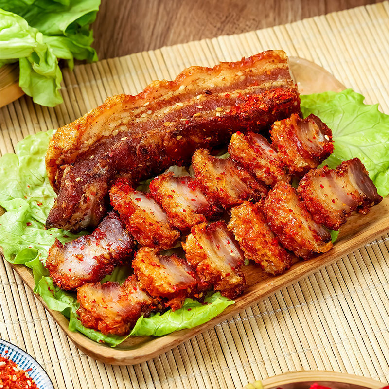 脆皮五花肉批发烤肉猪肉零食熟食即食香酥脆猪皮好吃网红美食小吃