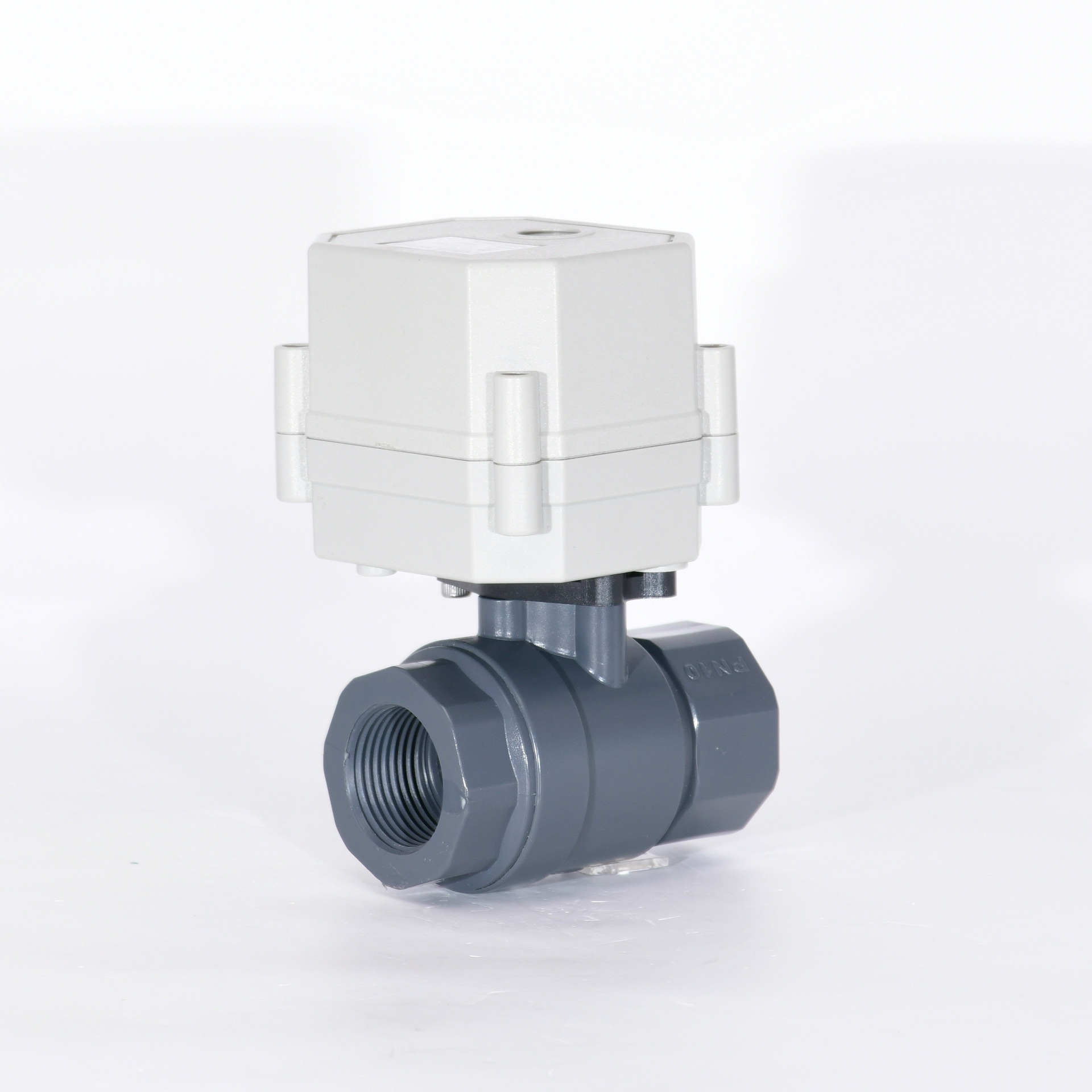 1 1/4寸微型电动upvc调节球阀二通式耐腐蚀模拟量比例调节阀dn32