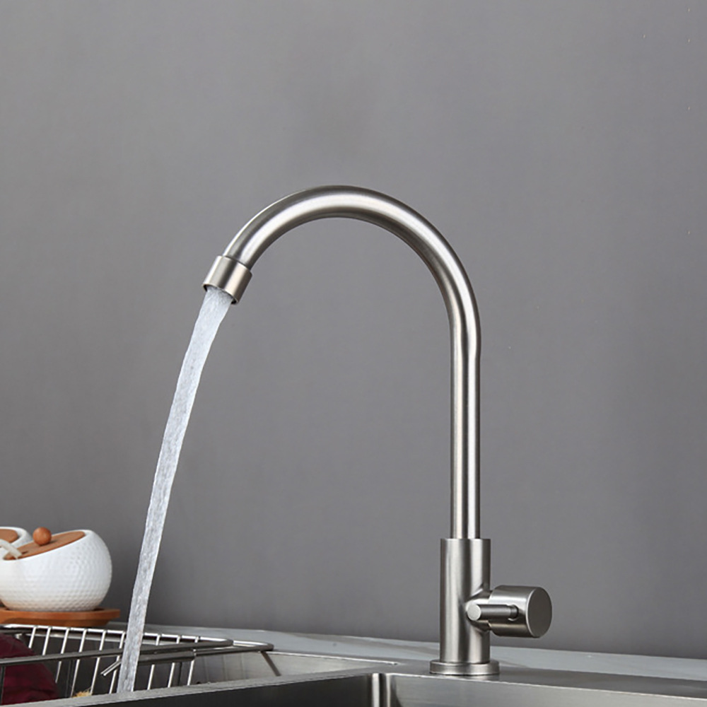 304不锈钢单冷立式水龙头厨房立式单冷水龙头水槽菜盆龙头水龙头