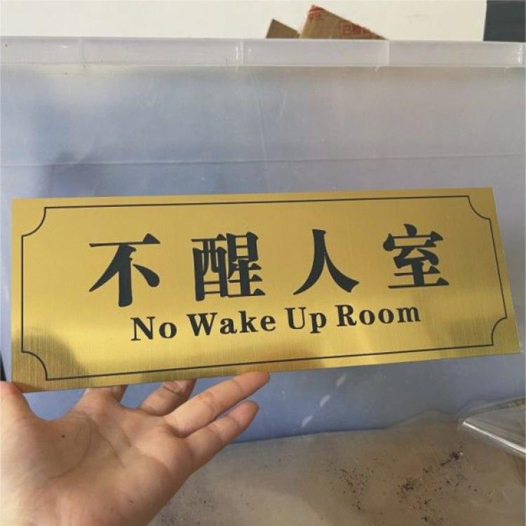 不醒人室汤臣一品门牌搞笑宿舍门贴学生搞怪沙雕寝室门牌标识标签
