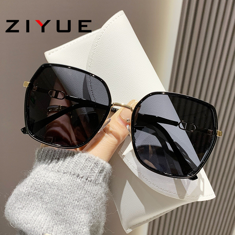 Summer New Sunscreen Sunglasses Women's Street Shooting Fashion Concave Shape UV-Proof Sunglasses High-Grade Polarized Sunglasses