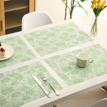 纯色蕾丝桌垫餐垫英伦田园风花朵餐垫家用氛围感餐桌垫隔热垫批发