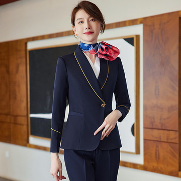 空乘学校学生校服秋冬新款职业装女装套装长袖西服套装空姐制服