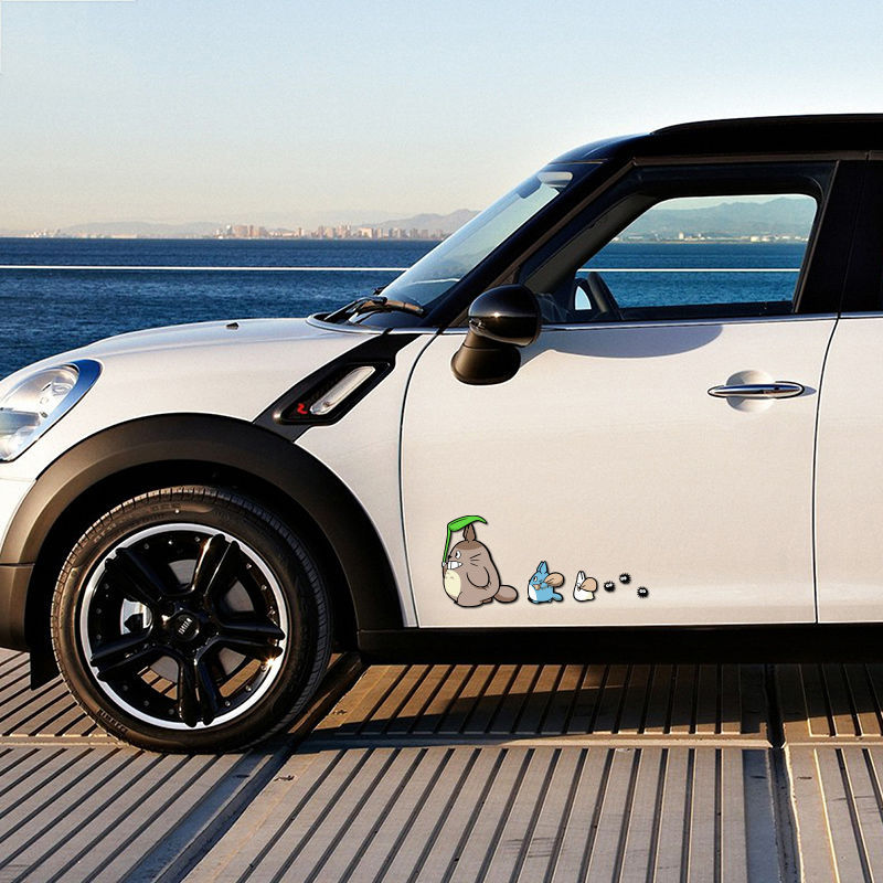 龙猫个性车贴划痕遮挡搞笑汽车贴纸卡通可爱动漫车身装饰车门全车