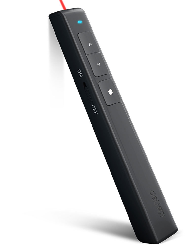 得力2802激光投影演示笔ppt翻页笔遥控笔教鞭翻页器笔送电池