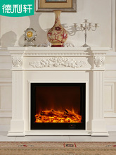 99CH批发 1.2米欧式壁炉装饰柜客厅美式实木壁炉架电壁炉电视柜