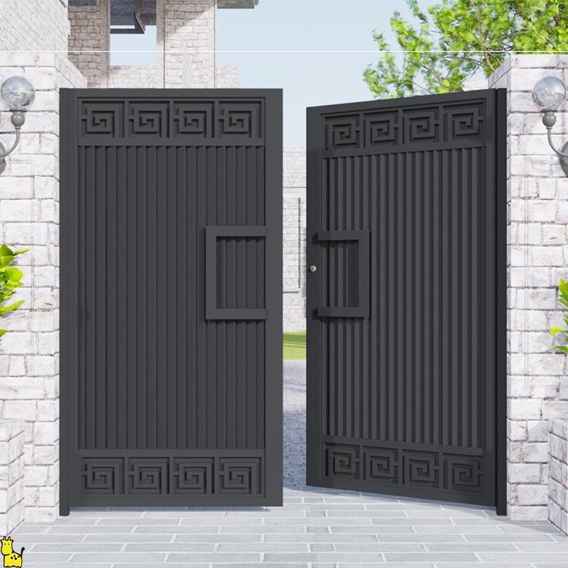 农村烤漆大门墅院子门户外铁艺门农村室外大门民宿双开门锌钢烤漆