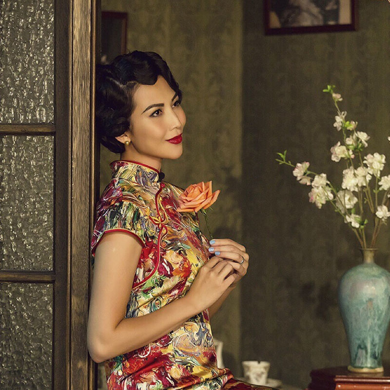 古装复古手推波纹刘海发片旗袍造型民国老上海后区拉花大波浪假发