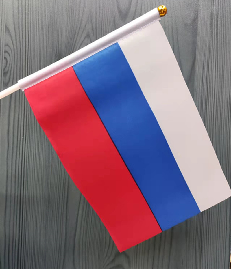 批发俄罗斯国旗14x21cm世界各国国旗彩旗 集会赛事总统大选旗帜