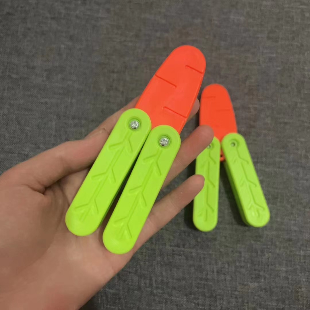 3D Gravity Knife Radish Knife Butterfly Knife Decompression Push Card Toy 3D Printing Gravity Knife TikTok Same Style