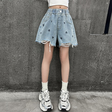 女童牛仔短裤夏季2024新款儿童热裤韩版女孩大童夏装薄款裤子外穿