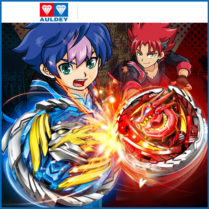 正品战斗王飓风战魂5v战神之翼烈破炎龙拉线陀螺男孩奥迪玩具双钻