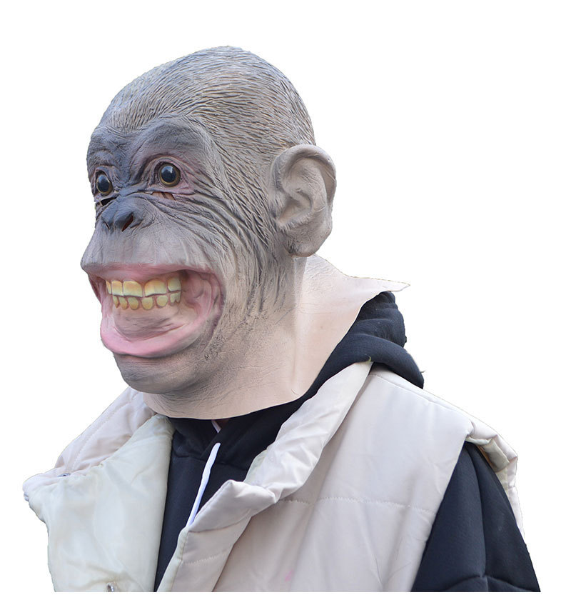金刚猩猩面具大耳猴子面具人猿泰山猿猴头套面具仿真恐怖动物演出