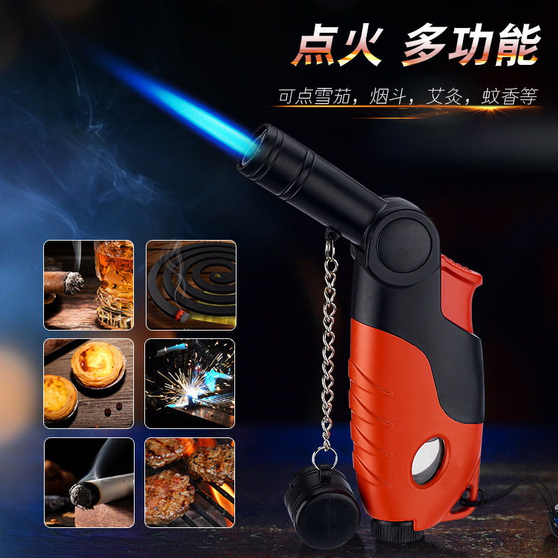 Factory Supply Straight Tough Punch Flame Gun Portable Outdoor Barbecue Picnic Igniter Household Inflatable Burning Torch