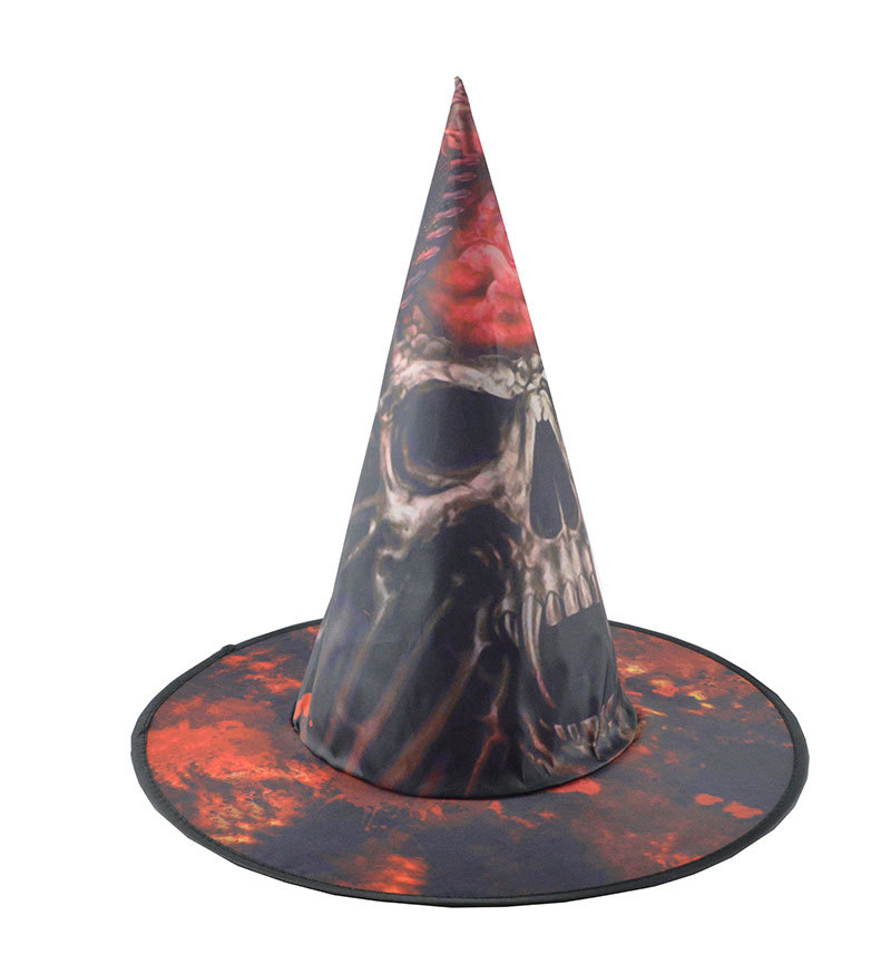 万圣节头饰恐怖帽子成人儿童巫婆帽装扮用品舞会表演魔法帽尖帽