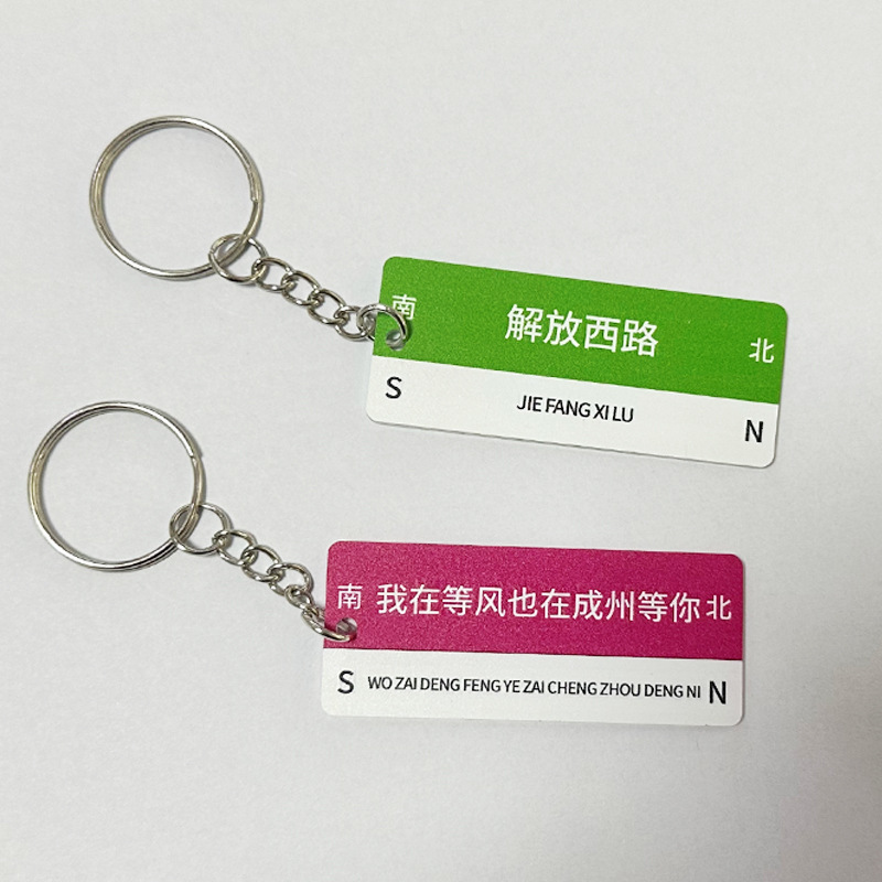 Creative Popular Acrylic Keychain Where Do I Miss You Keychain Creative Couple Keychain Wholesale