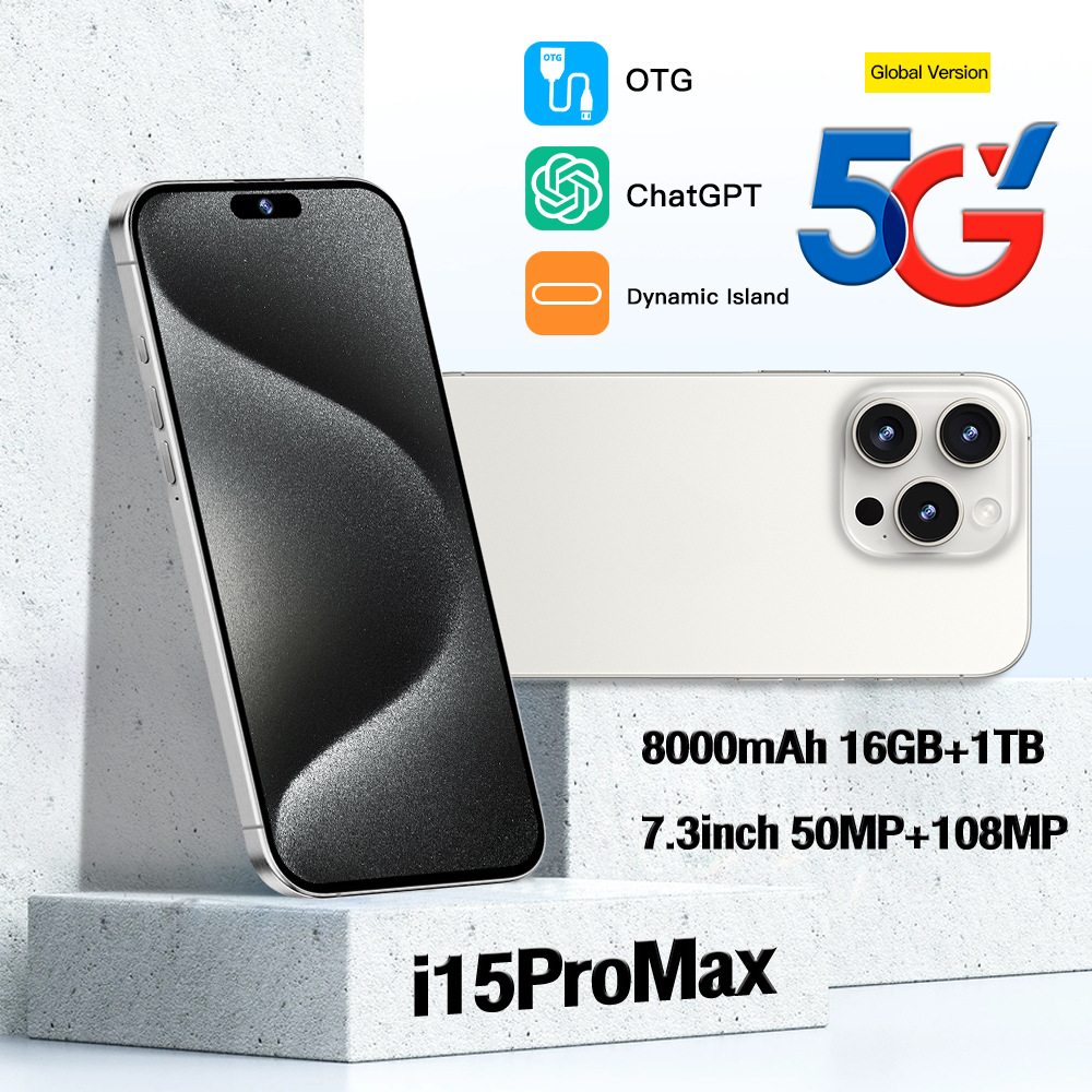 原装尺寸i15proMax安卓智能手机 6.5寸胶囊屏跨境2+16外贸代发