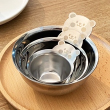 创意小熊304不锈钢蘸料碟家用韩式炸鸡烤肉酱汁碟餐厅牛排酱料杯