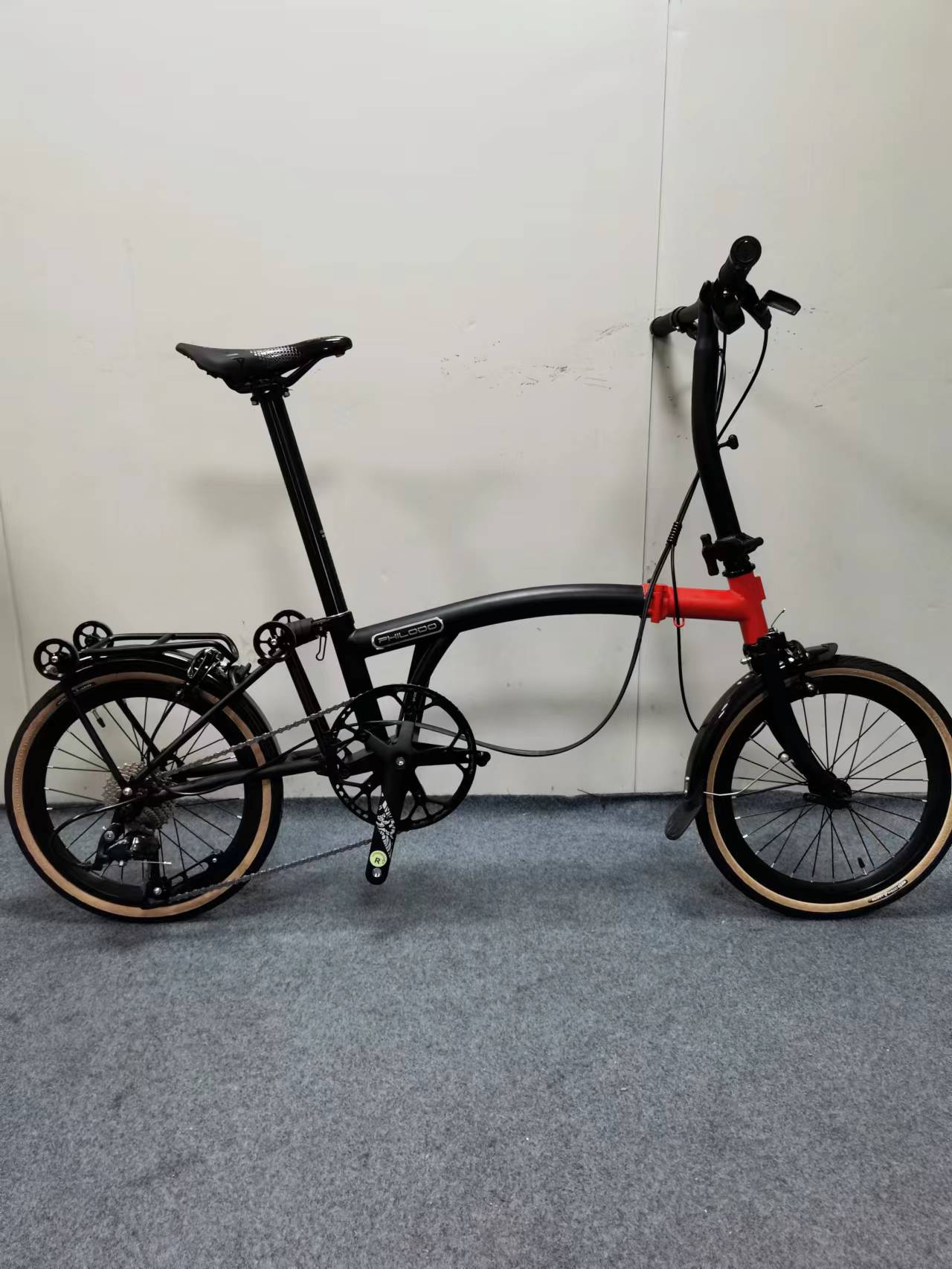 Factory Wholesale 16-Inch Molybdenum Steel Domestic Small Cloth Folding Bicycle Student Bike External Change 9 Speed Change Folding Bicycle