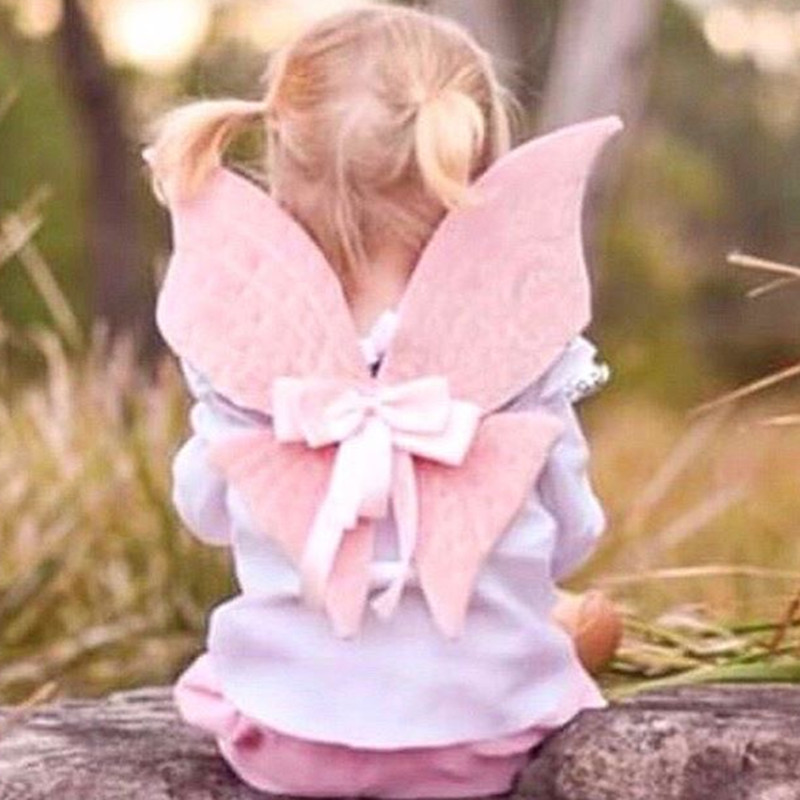Children's Performance Fairy Princess Bowknot Back Decoration Fabric Bow Baby Angel Wings Set of Ornaments