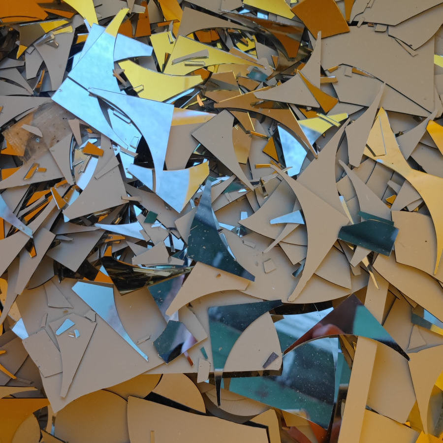 碎镜子蝴蝶diy创意碎渣玻璃自粘镜diy艺术破镜子化妆卖破玻璃碎片