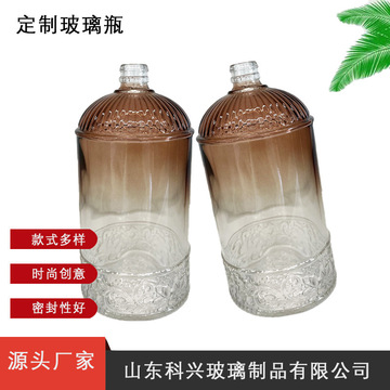 新款创意酒瓶一斤装 高档酒瓶水晶玻璃白酒瓶 密封自酿玻璃空酒瓶