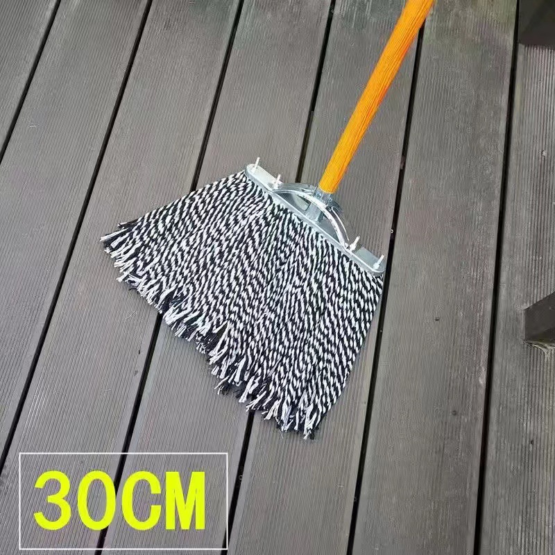 Cotton Yarn Mop Wooden Pole Mop Cotton Thread Household Vintage Mops Mop Factory Property Ordinary Large Cotton Mop