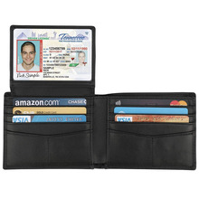 现货外贸真皮RFID钱包airtag 防磁碳纤维钱包男 短款两折活页钱包