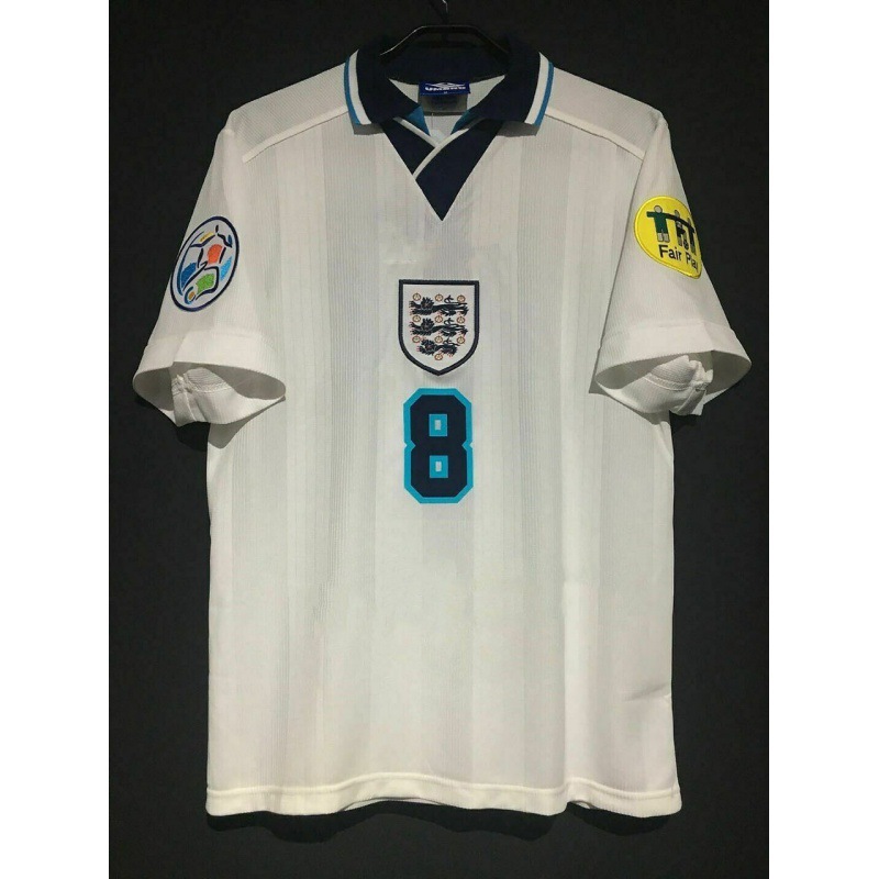 1996欧洲杯英格兰主场 球衣8号加斯科因复古单件足球服欧洲杯四强