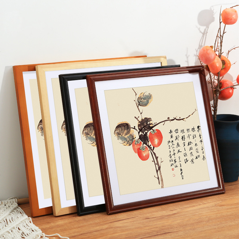 正方形相框50挂墙45画框木条7寸15*18x20×25 30 35 40cm60厘米70