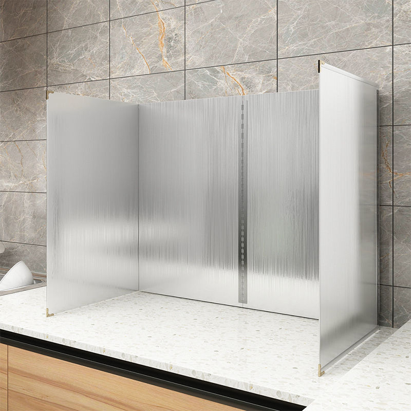 厨房挡油板不锈钢煤气灶台炒菜防油溅挡烟板加厚隔热油板防油挡板