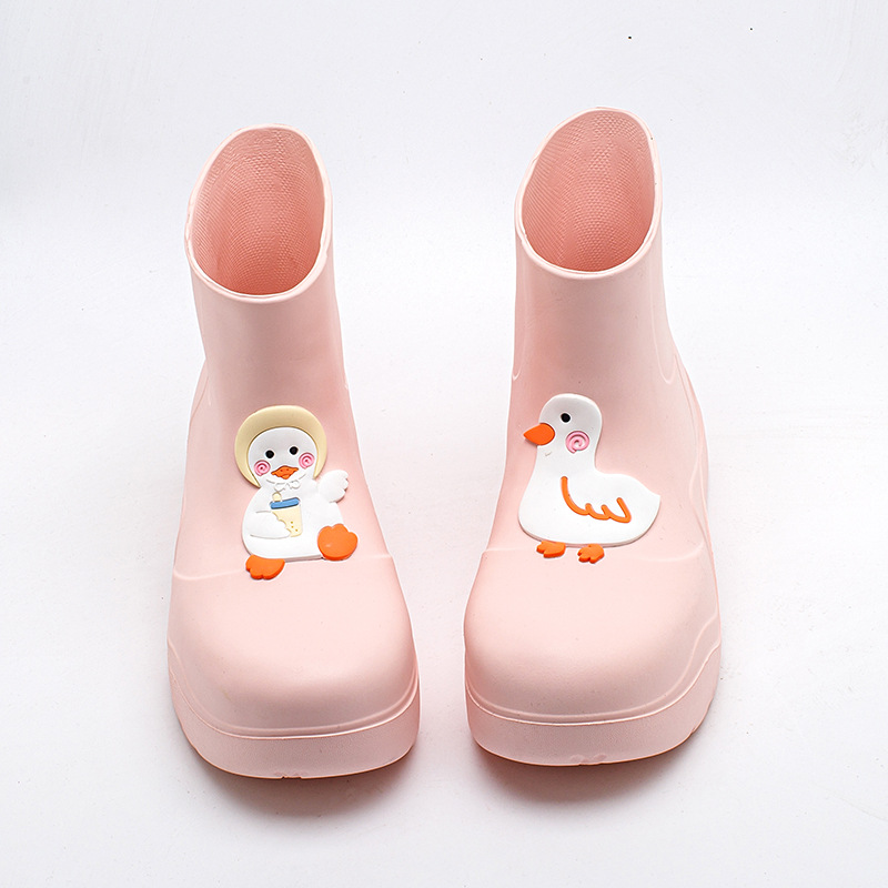 阿希哥mona网红同款雨鞋女夏季外穿时尚防水马丁雨靴中筒女款外穿