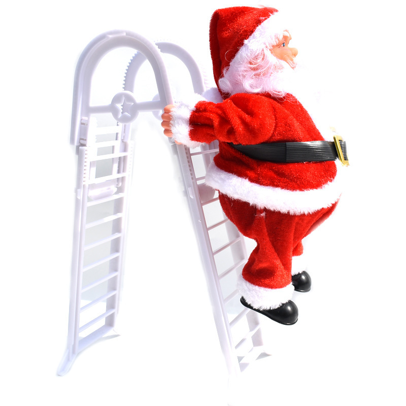 Double Ladder Electric Old Man Music Santa Claus Christmas Little Doll Children Gift Gift Toy Christmas Ornament