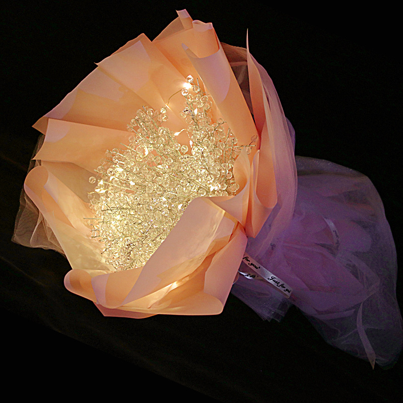 7万个diy满天星串珠花束软铁丝 工艺品卷轴丝 花艺镀锌彩色软丝批发