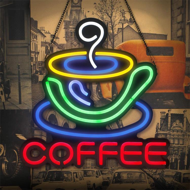 跨境电商定制款led咖啡杯霓虹灯酒吧商店俱乐部夜总会