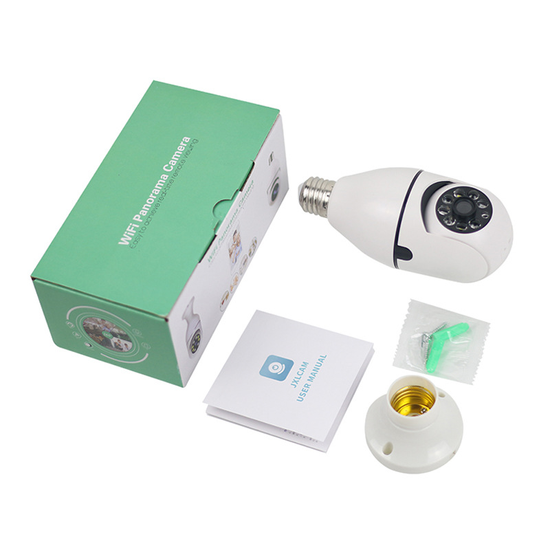 Bulb Camera E27 Bulb Home WiFi PTZ Full Color Camera Panoramic HD Wireless Lamp Holder Monitoring