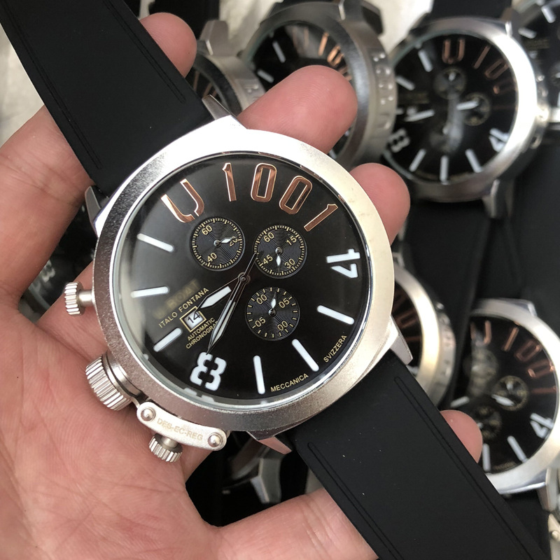 定制加工uboat大表盘时尚自动机械男表u1001多功能男士手表猛禽表