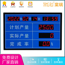 定制车间生产管理看板PLC通讯计数显示屏无纸化一体机文字通知LED