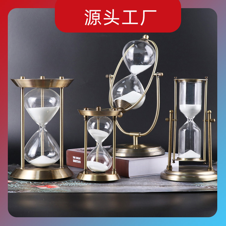 Creative Metal Time Hourglass Nordic Modern Minimalist Furnishings Decorations Living Room Entrance Study Office Decoration