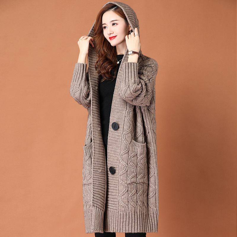 粗毛线编织厚外套