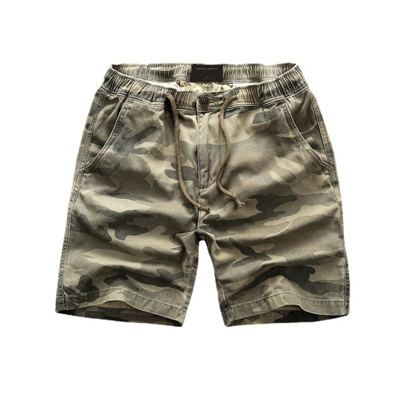 Camouflage Workwear Shorts Men's Loose Men's Casual Pants Fifth Pants Summer Menswear Cross-Border