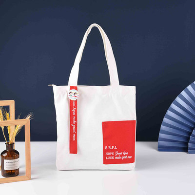 帆布袋束口袋空白现货棉布袋购物帆布包礼品手提袋印logo