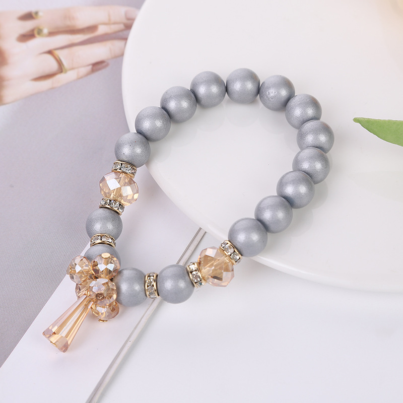 European and American Foreign Trade Ornament Glass Beads Bracelet Fashion Commuter Simple Bracelet Bracelet Female Hot Crystal Bracelet Wholesale