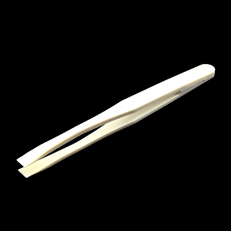 塑料镊子 长度11.5cm/塑料/平扁头/白色 实验室耗材