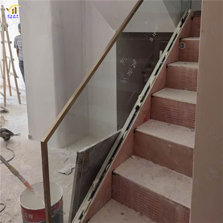 阳台无框玻璃扶手不锈钢护栏卡槽游泳池栏杆楼梯玻璃扶手预埋地槽