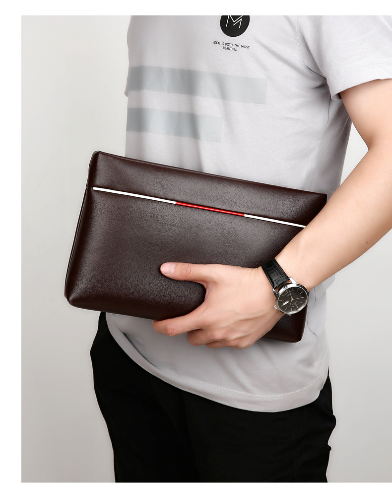 手包男大容量商务信封包潮流时尚休闲男士手拿包软皮手抓包