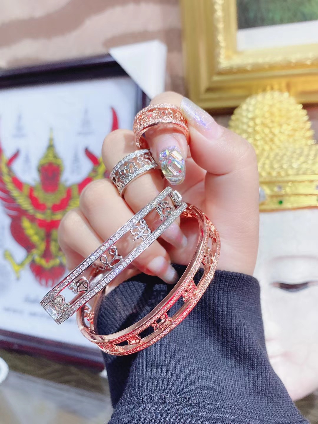 泰国清迈古巴thip增运手链手镯转运助事业开光十二星法镯星期法戒