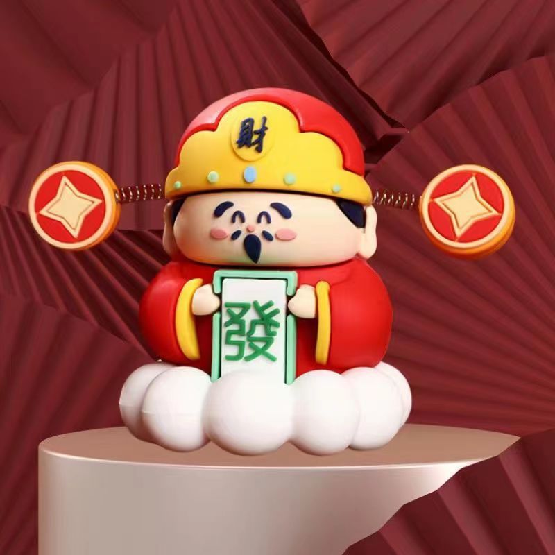招财2024新年礼物财神爷摆件桌面家用装饰品小神仙办公室汽车挂件
