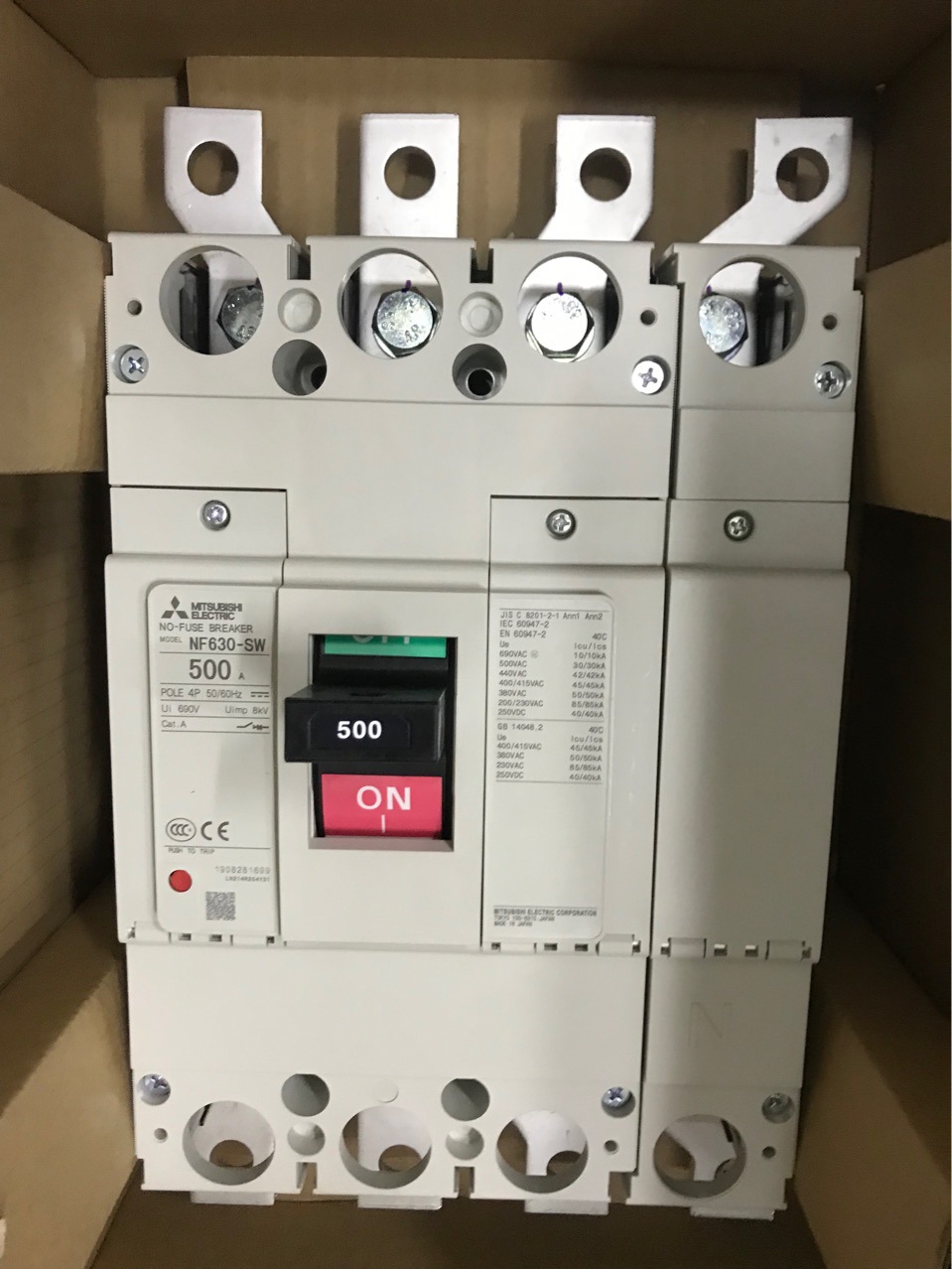 mccb三菱正品塑壳断路器nf630-sw hw4p 500.600a3p现货供应中